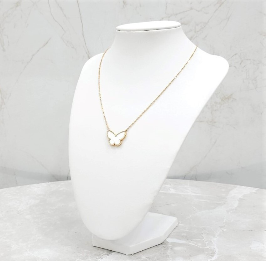 [럭스유] (새상품) 반클리프앤아펠 럭키 알함브라 버터플라이 네크리스 마더오브펄