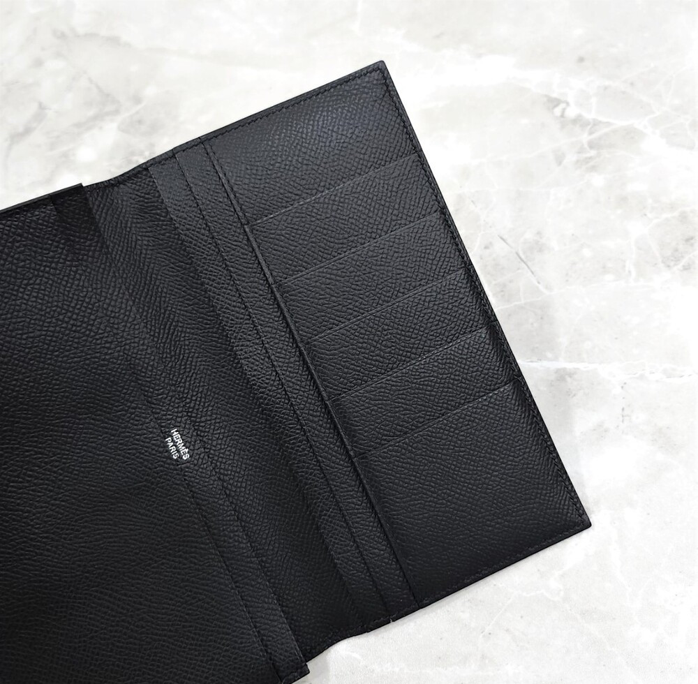 [럭스유] 에르메스 MC2 플레밍 장지갑 앱송 블랙 D각인