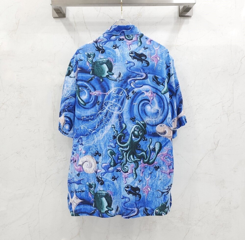 [럭스유] 40 / 디올 X 케니샤프 오블리크 프린팅 실크 셔츠