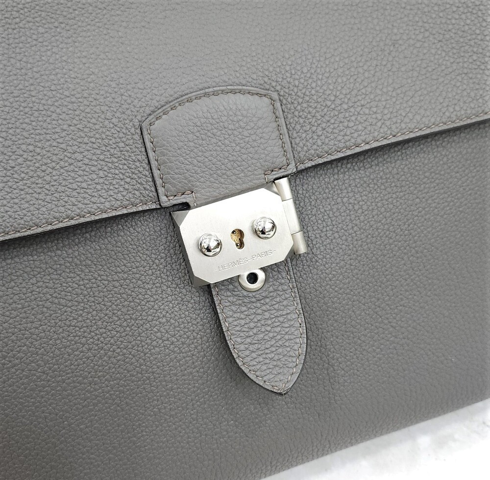 [럭스유] 에르메스 삭아데페슈 29 메신저백 그리스 에땅 은장 U각인