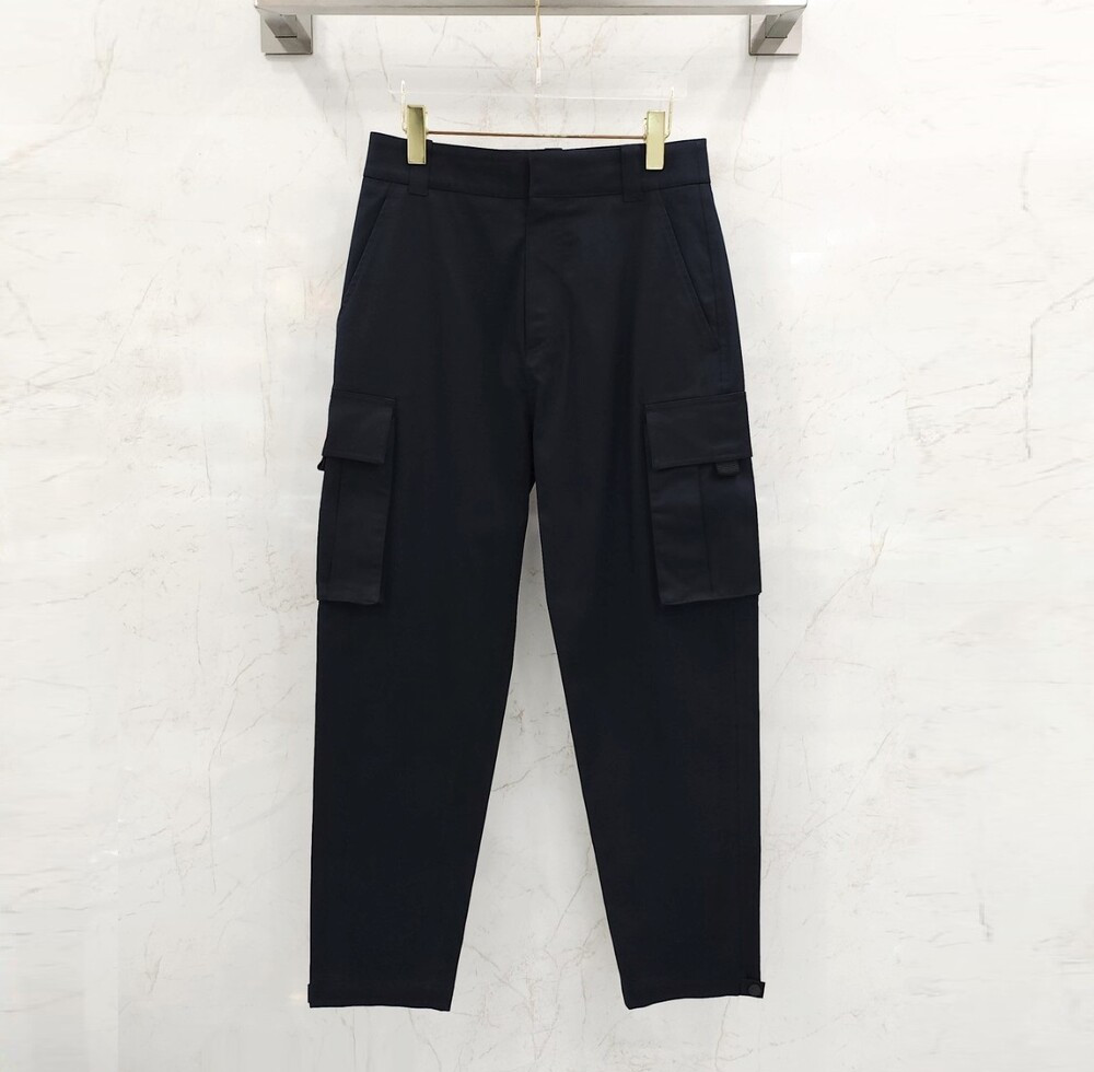 [럭스유] 44 / 디올 네이비 벨크로 로고 패치 카고팬츠