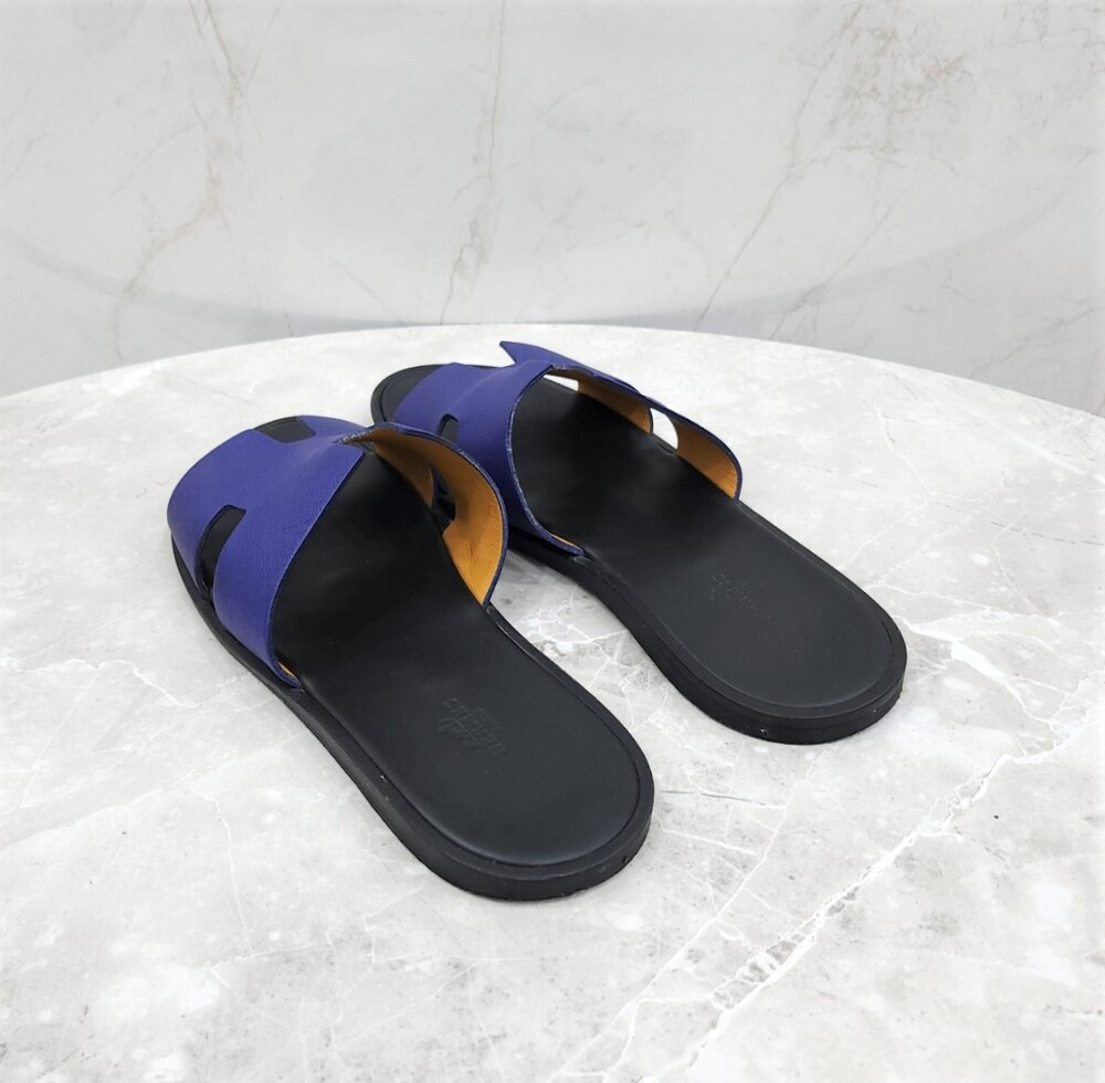 [럭스유] 43 / 에르메스 네이비 투톤 이즈미르 샌들 슬리퍼