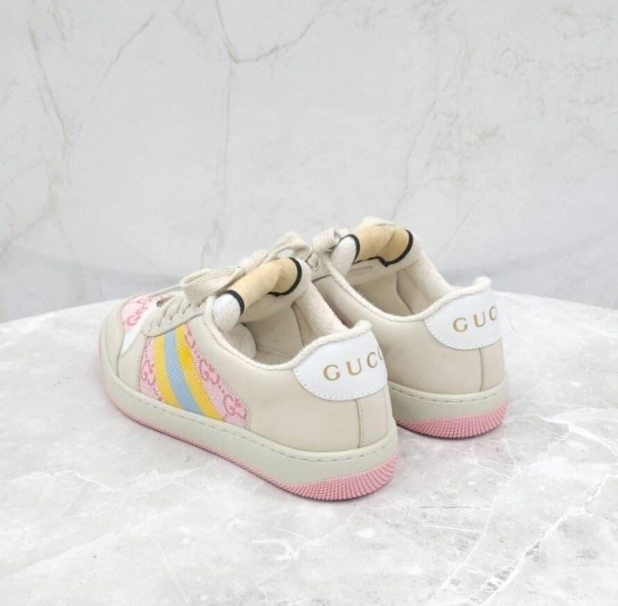 [럭스유] (새상품) 35.5 / 구찌 GG 스크리너 삼선 스니커즈