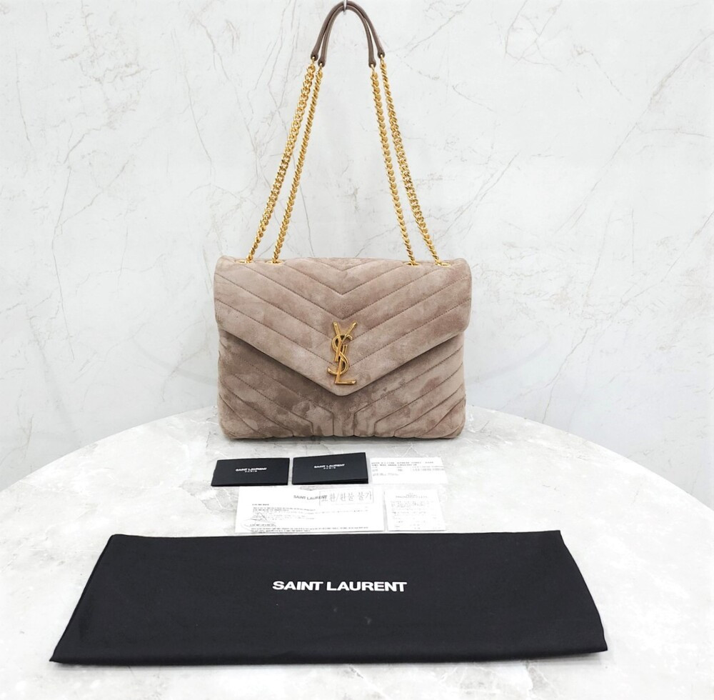 [럭스유] 생로랑 스웨이드 루루 체인백 미디움 574946