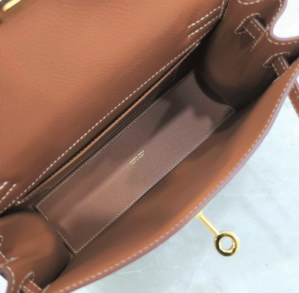 [럭스유] 에르메스 켈리 단스 카멜 골드 B각인