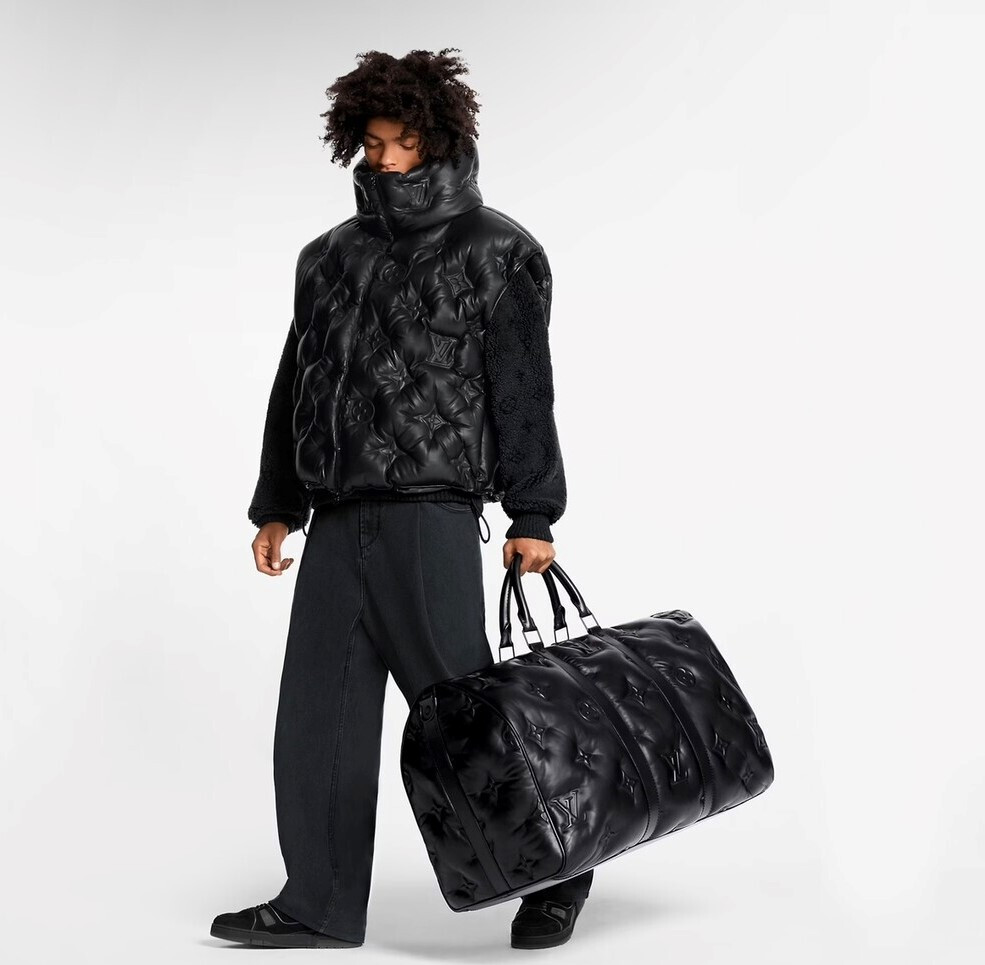 [럭스유] M / 루이비통 한정판 모노그램 보이 푸퍼 레더 조끼