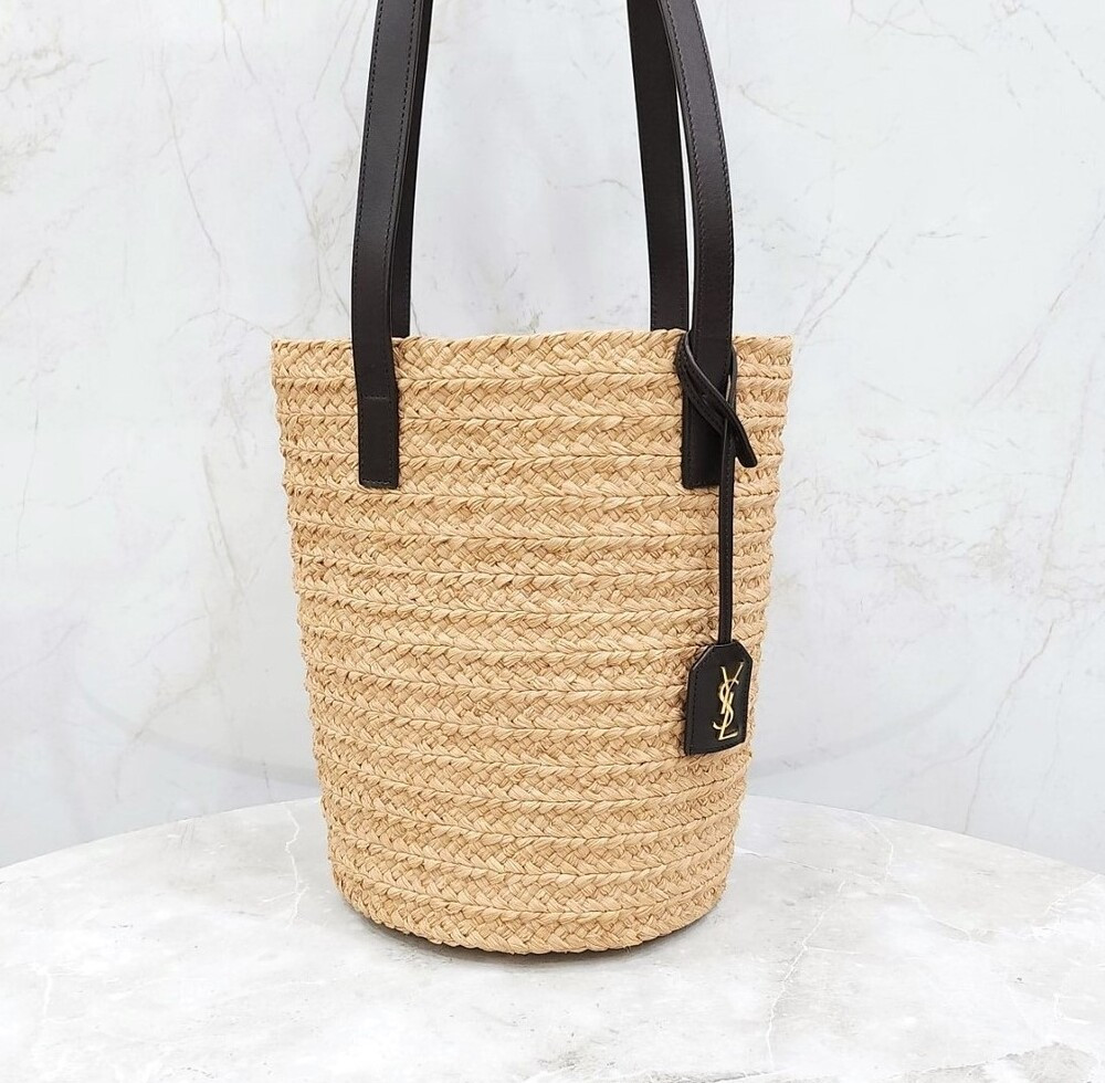 [럭스유] (새상품) 생로랑 파니에 라피아 스몰 숄더백 693240