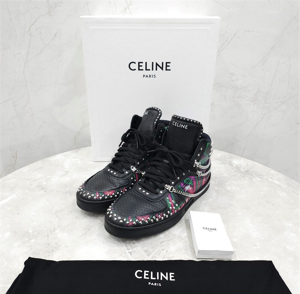 [럭스유] 43 / 셀린느 블랙 Z 트레이너 하이탑 스니커즈 346373637C
