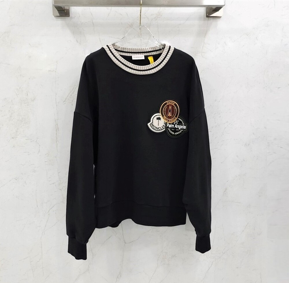 [럭스유] S / 몽클레어 엔젤스 로고 패치 지니어스 니트 맨투맨