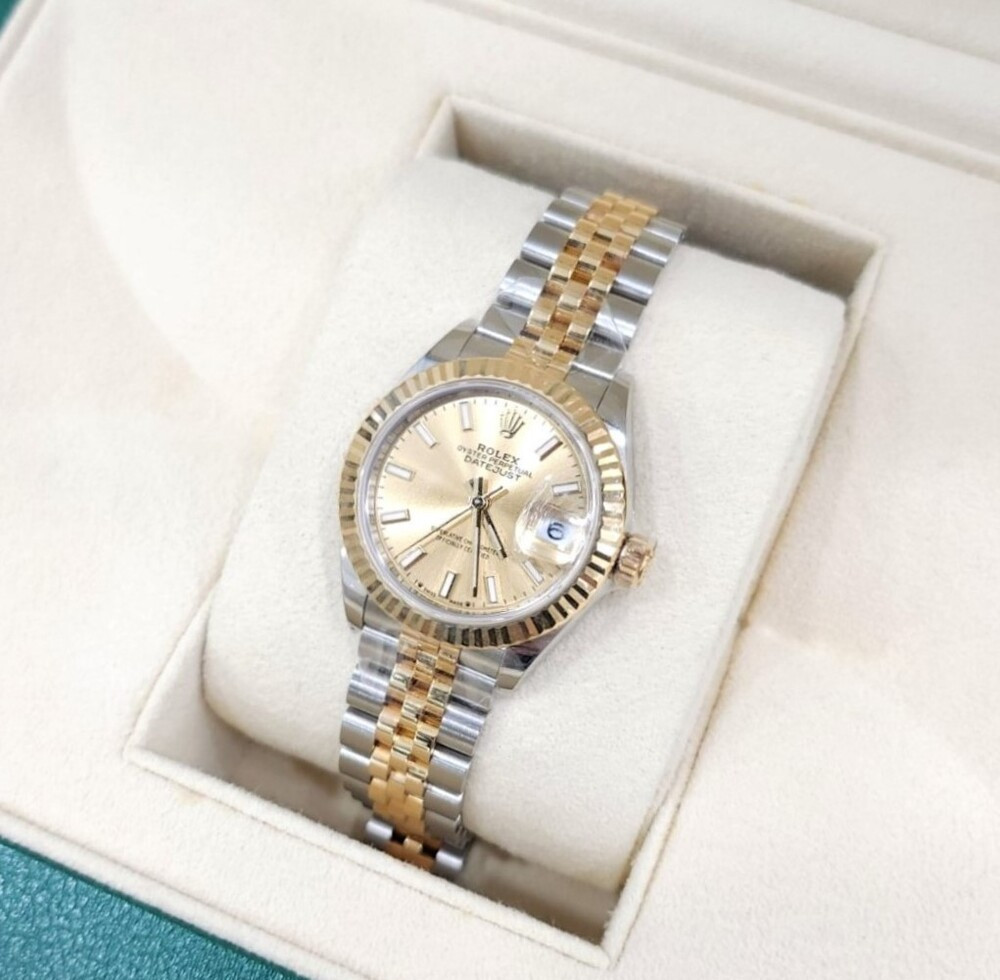 [럭스유] 롤렉스 데이저스트 28mm 옐로우골드 바인덱스 콤비 시계 279173