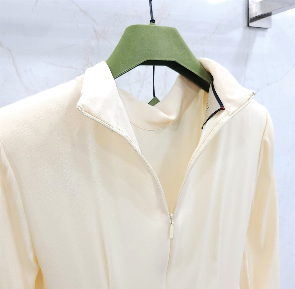 [럭스유] 34 / 구찌 게더 실크 트윌 미니 드레스 원피스 705358