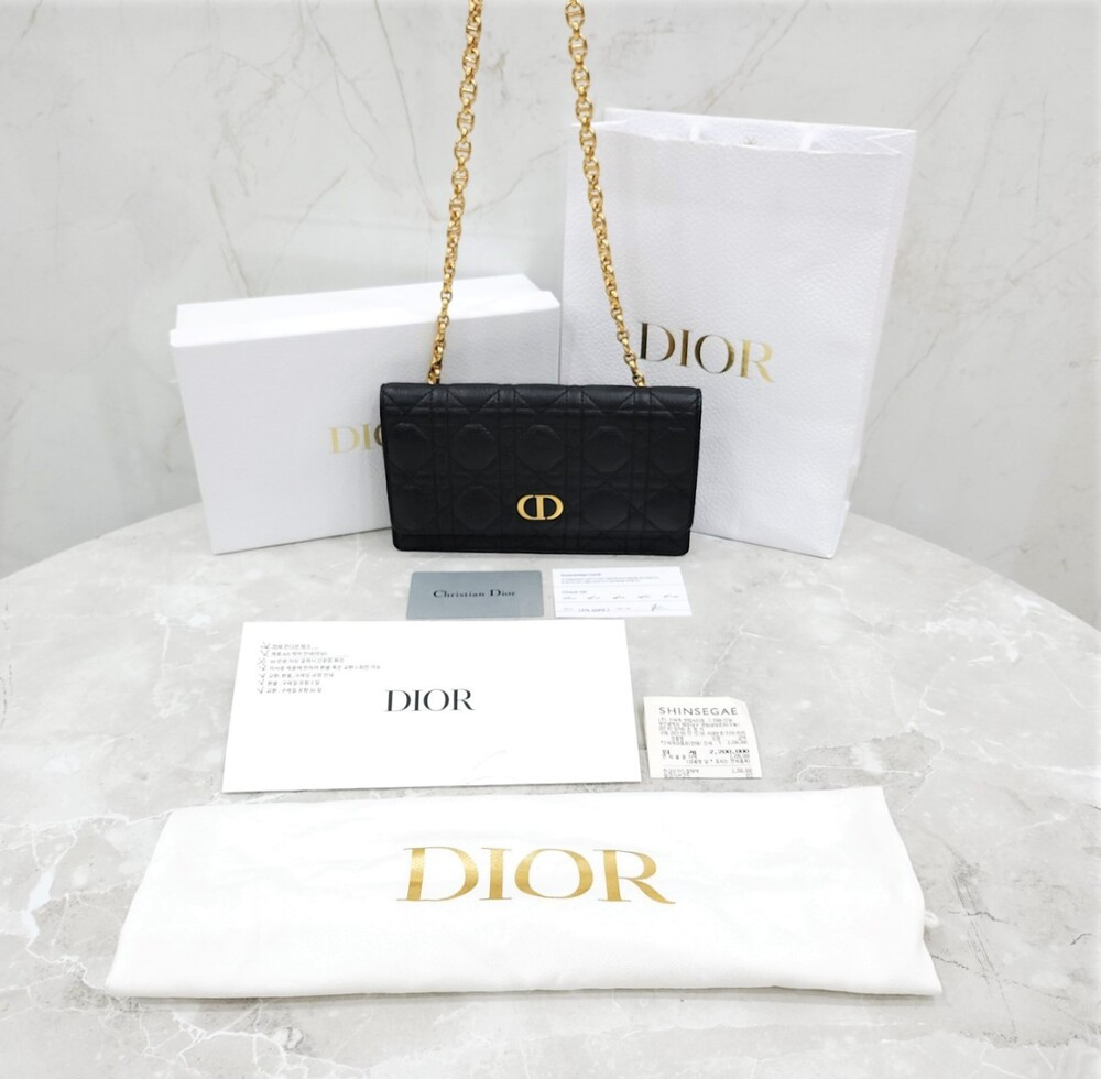 [럭스유] 디올 블랙 카로 파우치 체인백 S5091UWHC