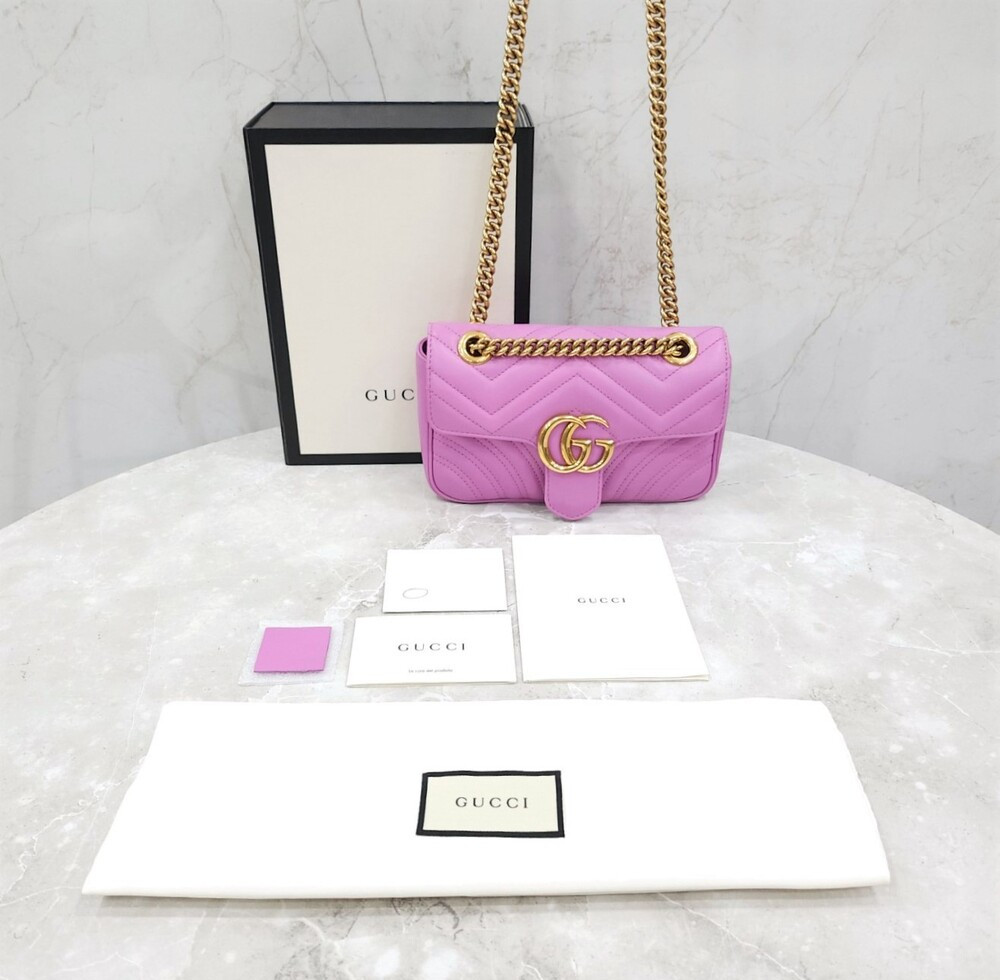 [럭스유] 구찌 GG 마몽 마틀라세 체인 숄더백 446744