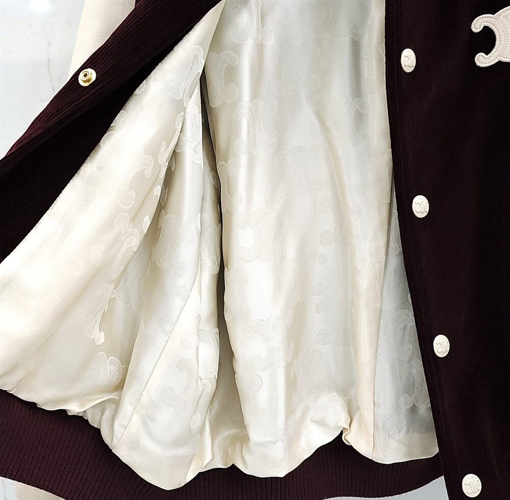 [럭스유] (새상품) 38 / 셀린느 로고 코듀로이 테디 자켓 RV05I032D