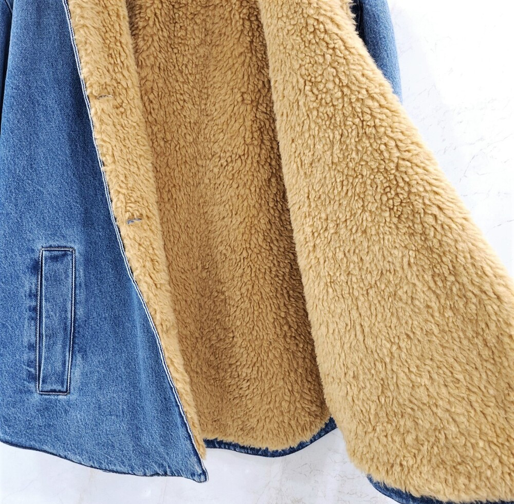 [럭스유] 38 / 미우미우 자수 데님 블루종 자켓 GWB187