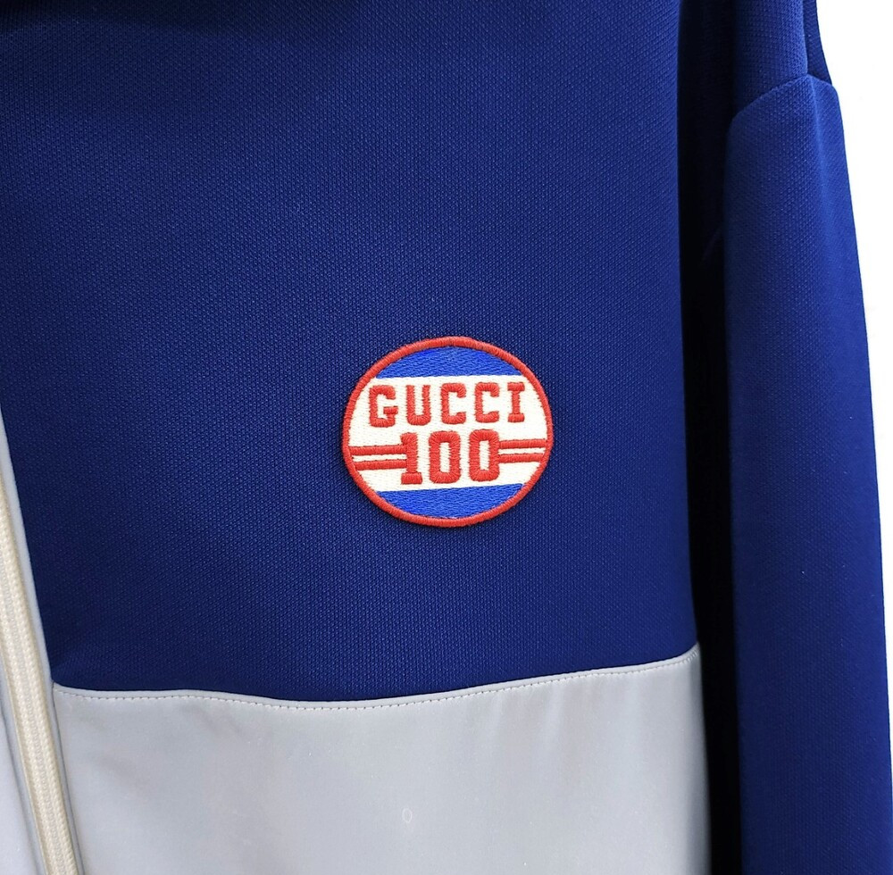 [럭스유] S / 구찌 테크니컬 스트라이프 로고 집업 자켓