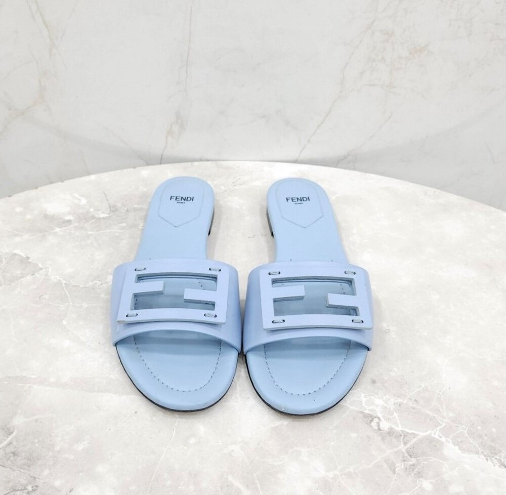 [럭스유] 38 / 펜디 FF 블루 바게트 샌들 슬리퍼 8R8136