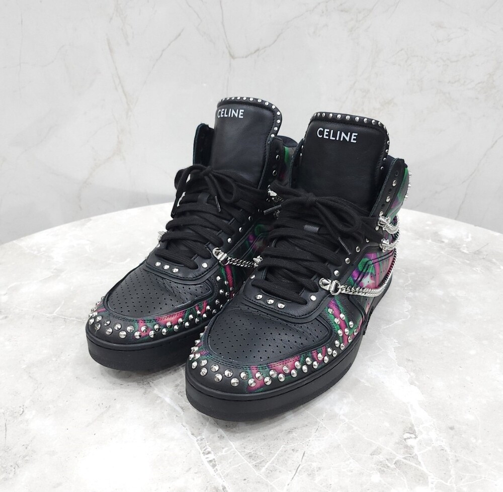 [럭스유] 43 / 셀린느 블랙 Z 트레이너 하이탑 스니커즈 346373637C