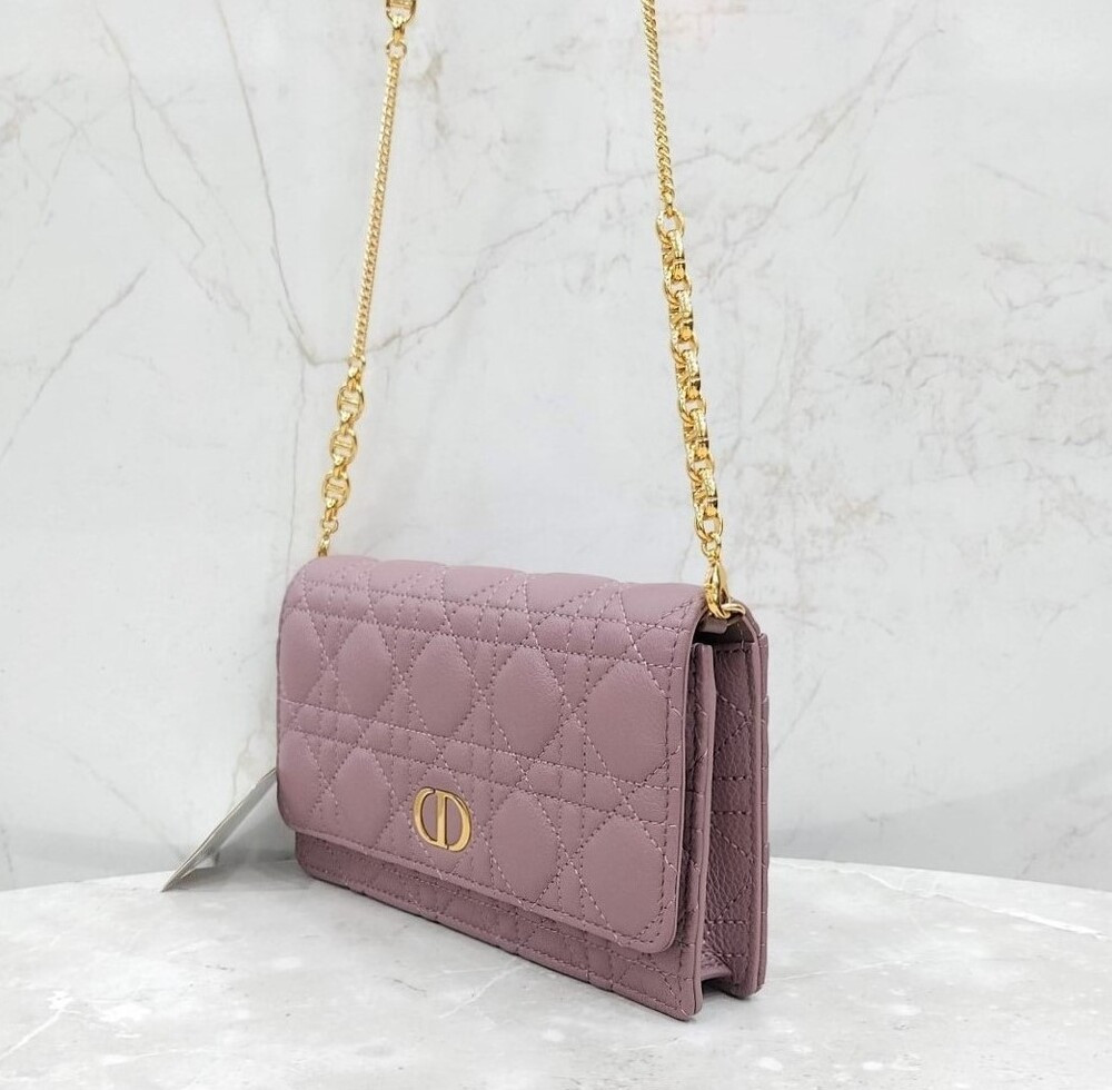 [럭스유] (새상품) 디올 카로 체인 파우치 크로스백 피오니 핑크 S5134UWHC