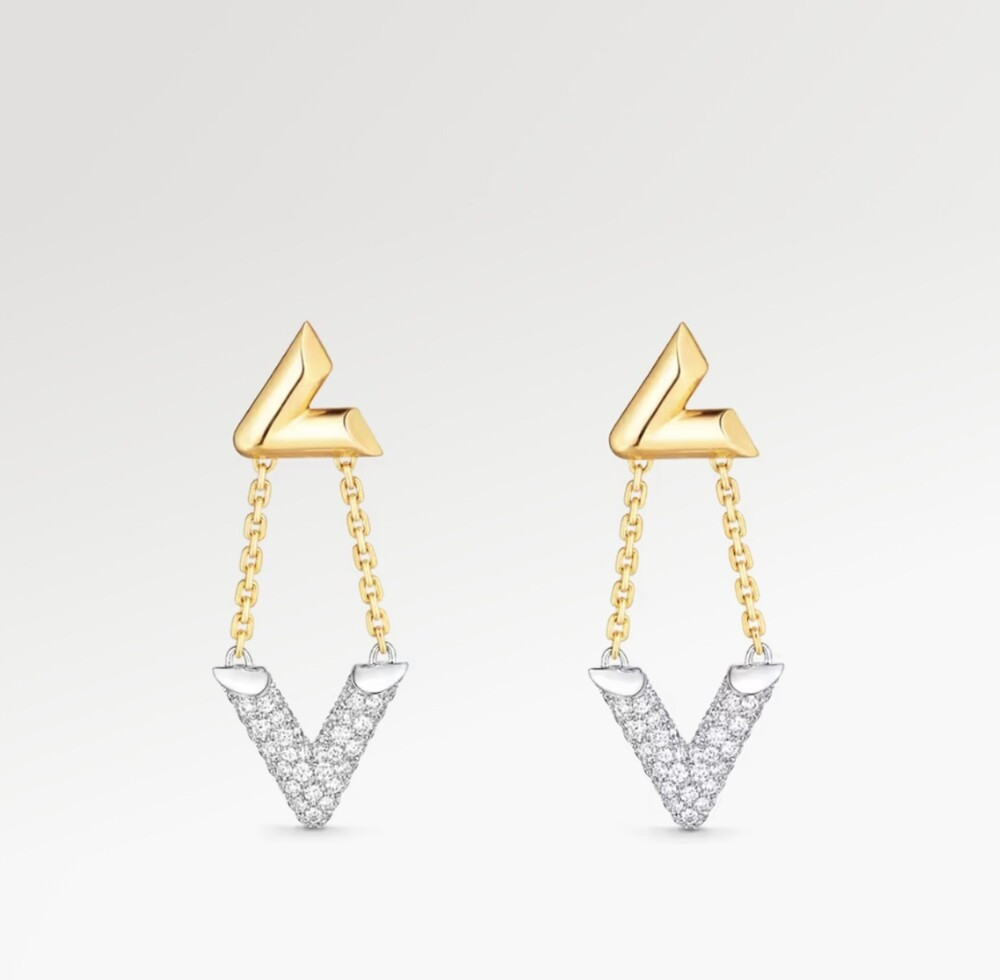 [럭스유] 루이비통 LV 다이아 볼트 귀걸이 Q96973