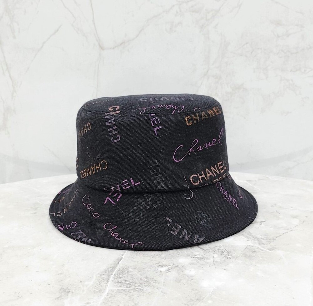 [럭스유] 샤넬 CC 멀티로고 데님 버킷햇 S