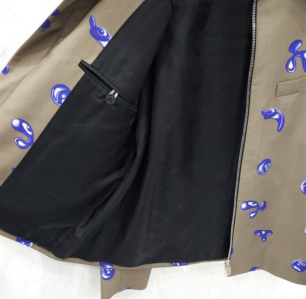 [럭스유] 50 / 디올 X 케니샤프 패턴 울 집업 자켓