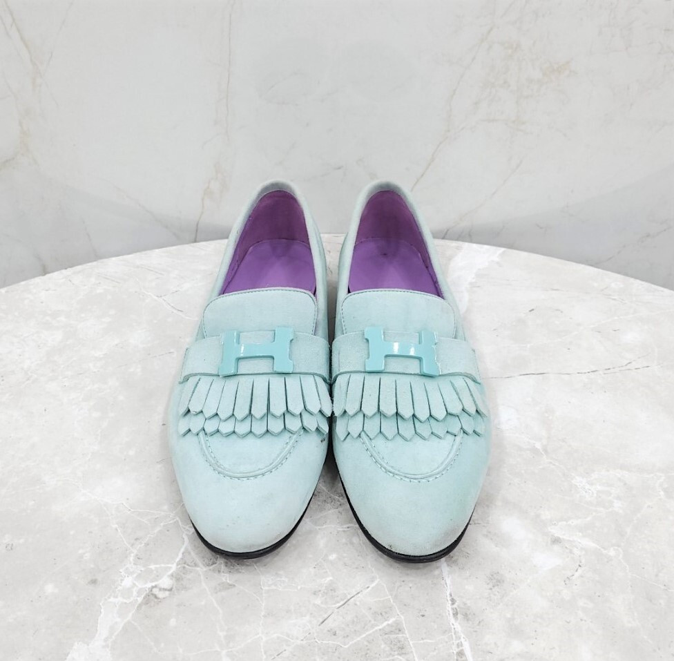 [럭스유] 36.5 / 에르메스 로얄 로퍼 스웨이드 민트