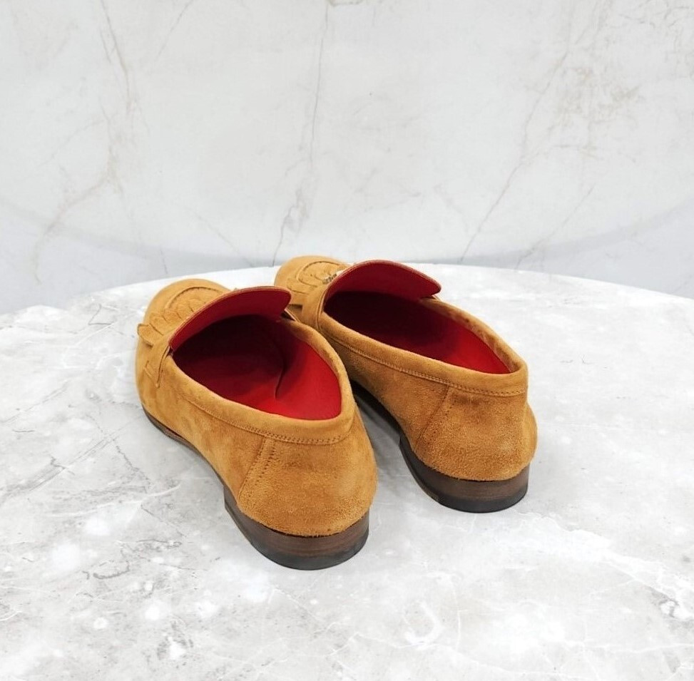 [럭스유] 37.5 / 에르메스 로얄 로퍼 스웨이드 골드 은장