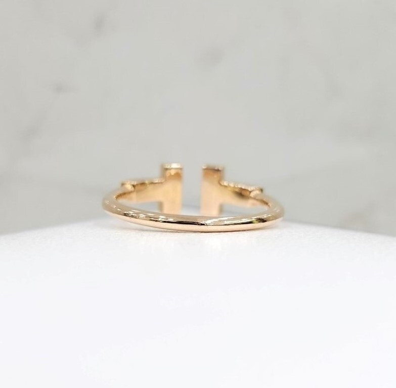 [럭스유] 티파니앤코 다이아몬드 티파니 T 와이어 링 18K 로즈골드 5호