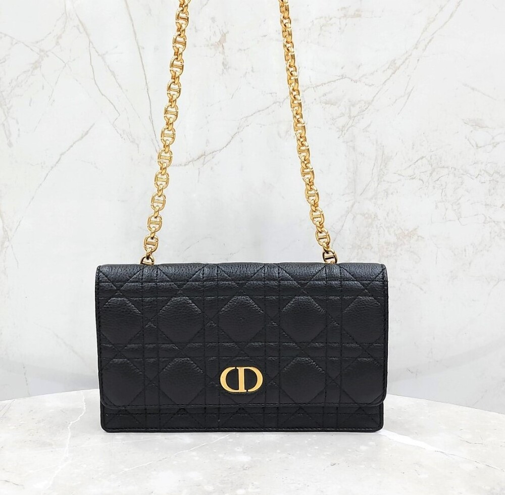 [럭스유] 디올 블랙 카로 파우치 체인백 S5091UWHC