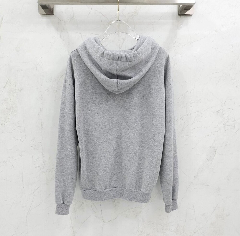 [럭스유] XS / 셀린느 로고 코튼 캐시미어 후드 그레이 2Y377450I