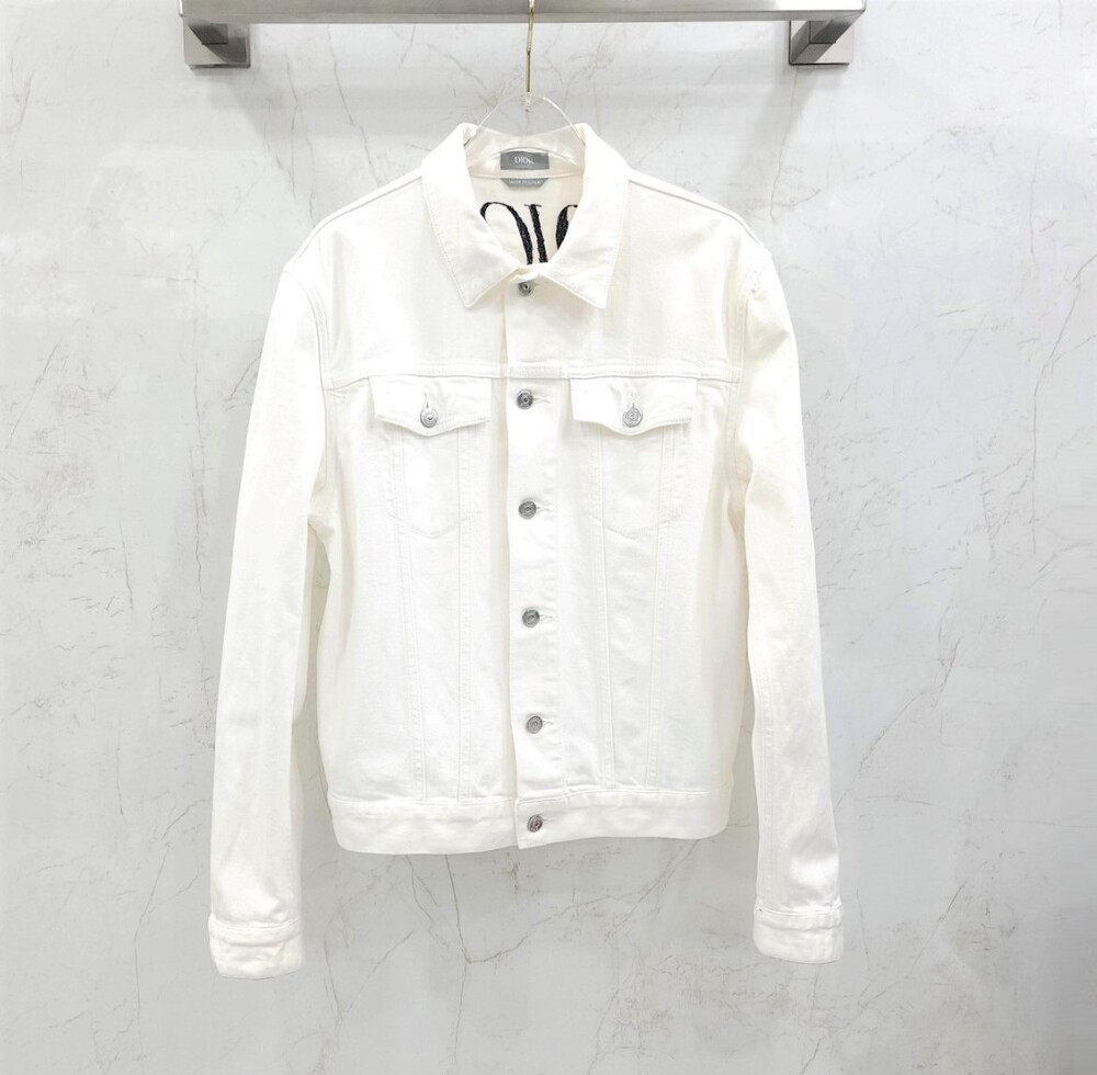 [럭스유] 52 / 디올 알렉스폭스턴 화이트 백로고 데님 자켓 013D483AY979