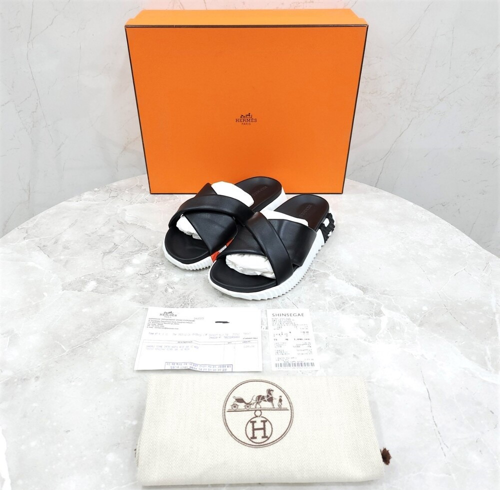 [럭스유] 38.5 / 에르메스 인프라 레더 샌들 H241166Z