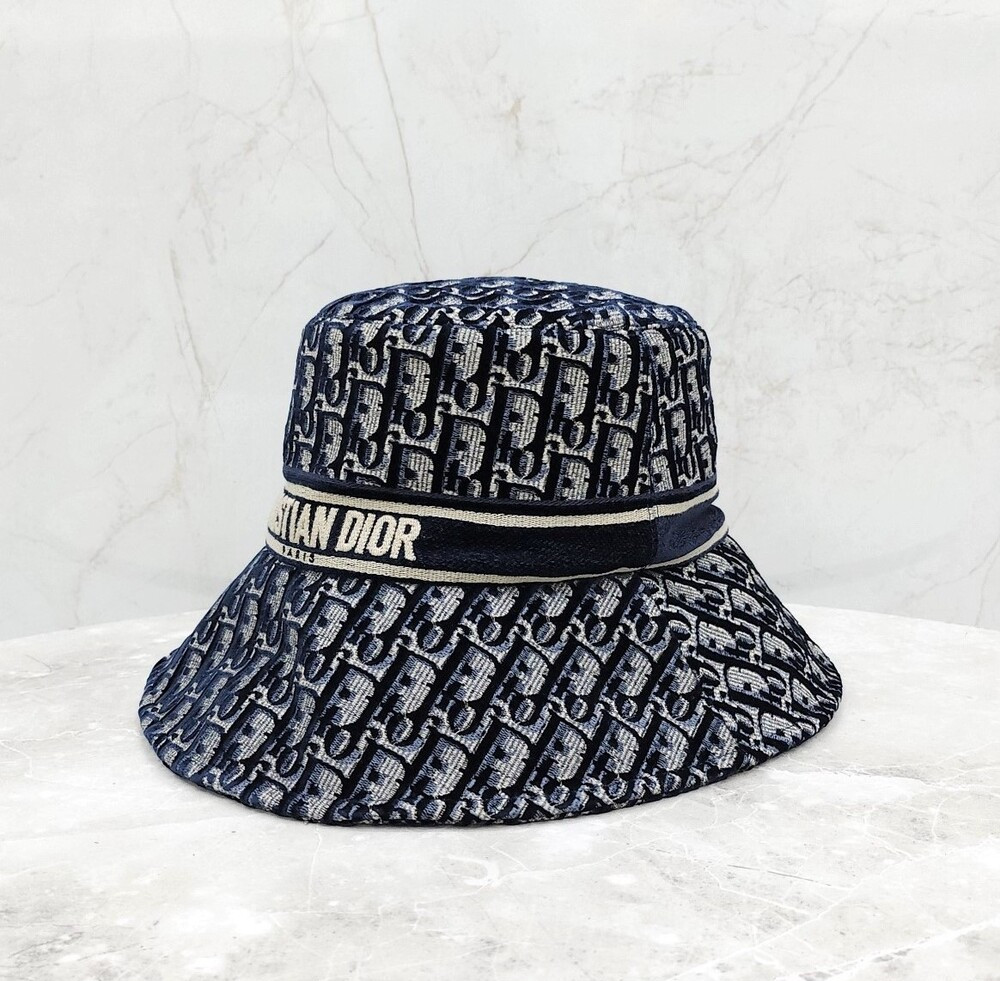 [럭스유] (새상품) 디올 오블리크 자수 벙거지 버킷햇 05CDO924I134