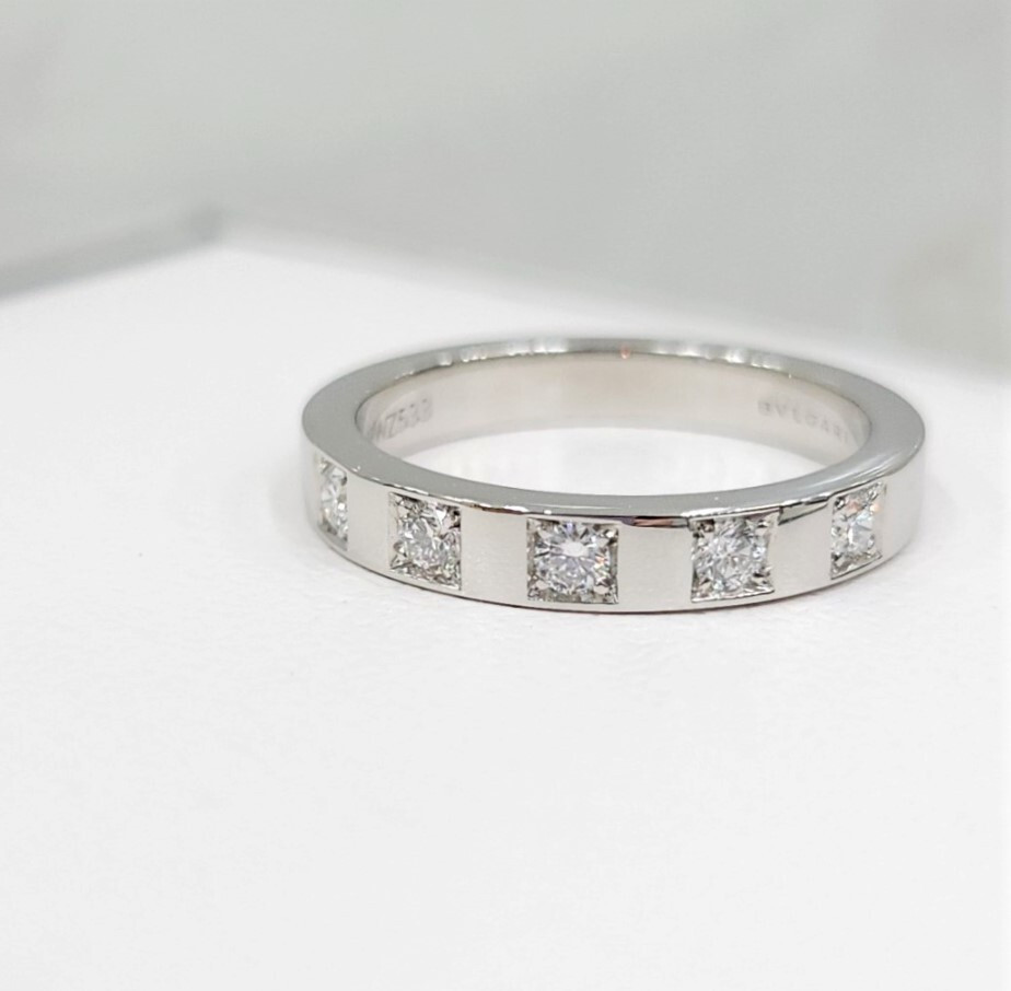 [럭스유] 불가리 다이아 5P 플래티넘 메리미 웨딩링 48호 336847