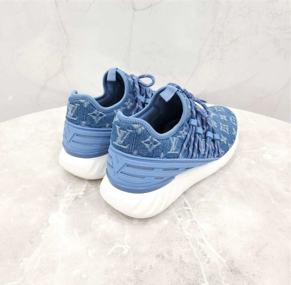 [럭스유] (새상품) 7 / 루이비통 데님 모노그램 패스트레인 스니커즈