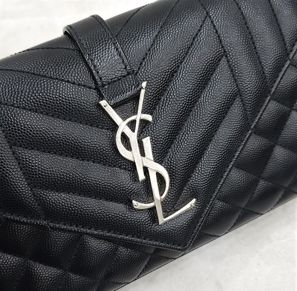 [럭스유] 생로랑 그랑 드 뿌드르 레더 엔벨로프 스몰 체인백 600195