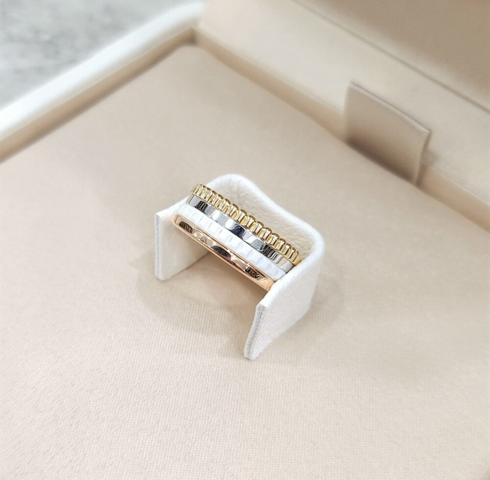 [럭스유] 부쉐론 콰트로 화이트 에디션 스몰 링 46호 JRG01596