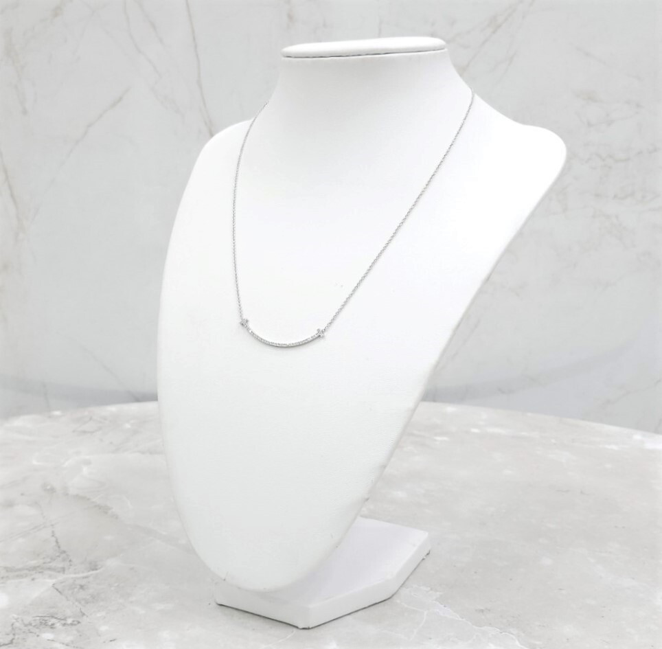 [럭스유] 티파니앤코 다이아 스마일 화이트골드 목걸이 스몰 63104949