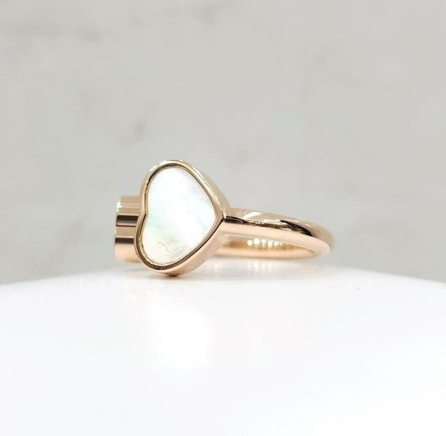 [럭스유] 쇼파드 다이아 해피하트 마더오브펄 반지 50호