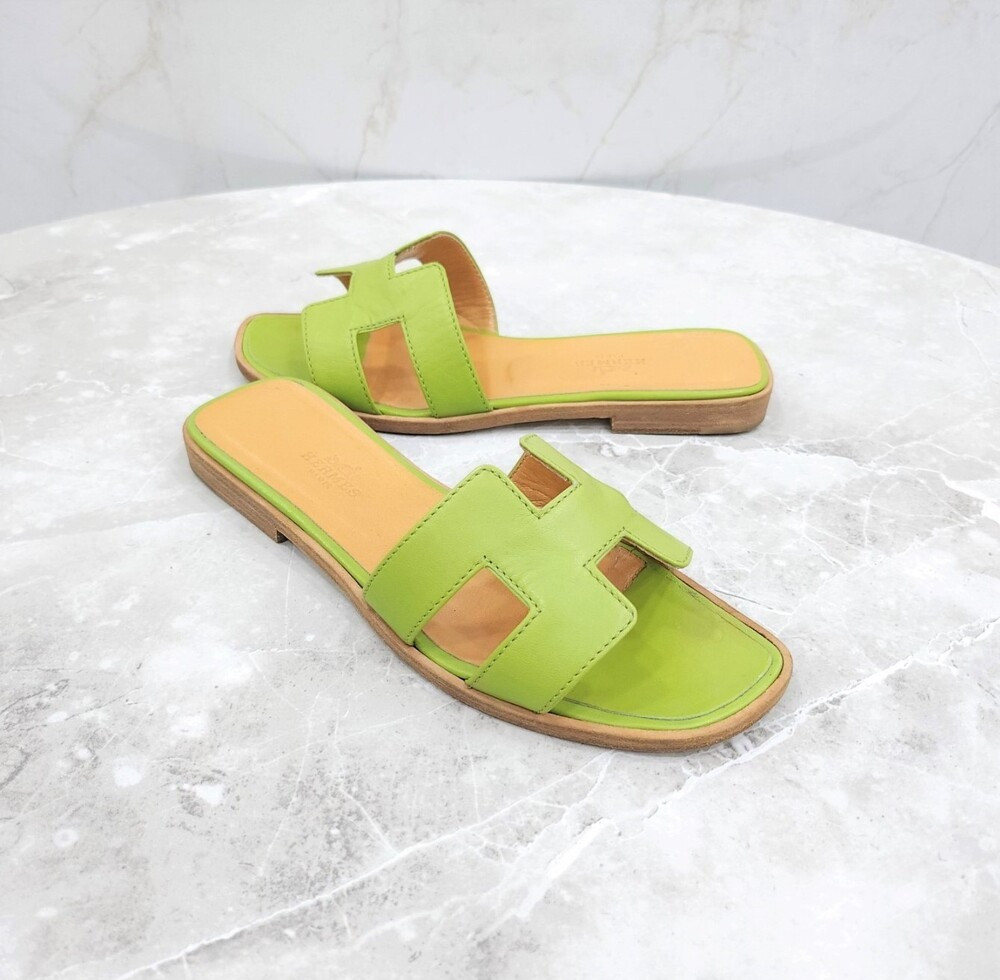 [럭스유] 35.5 / 에르메스 그린 오란 슬리퍼