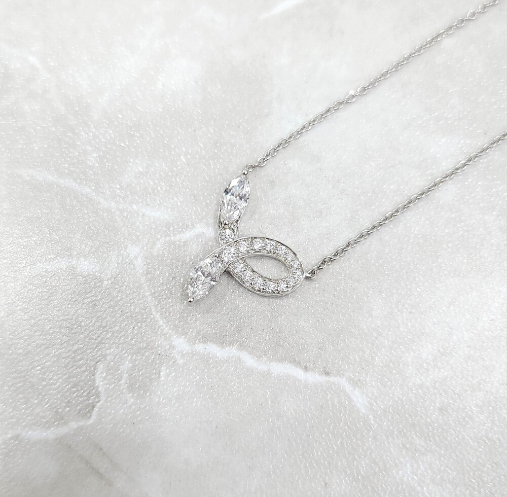 [럭스유] 티파니앤코 다이아몬드 빅토리아 펜던트 화이트골드 목걸이