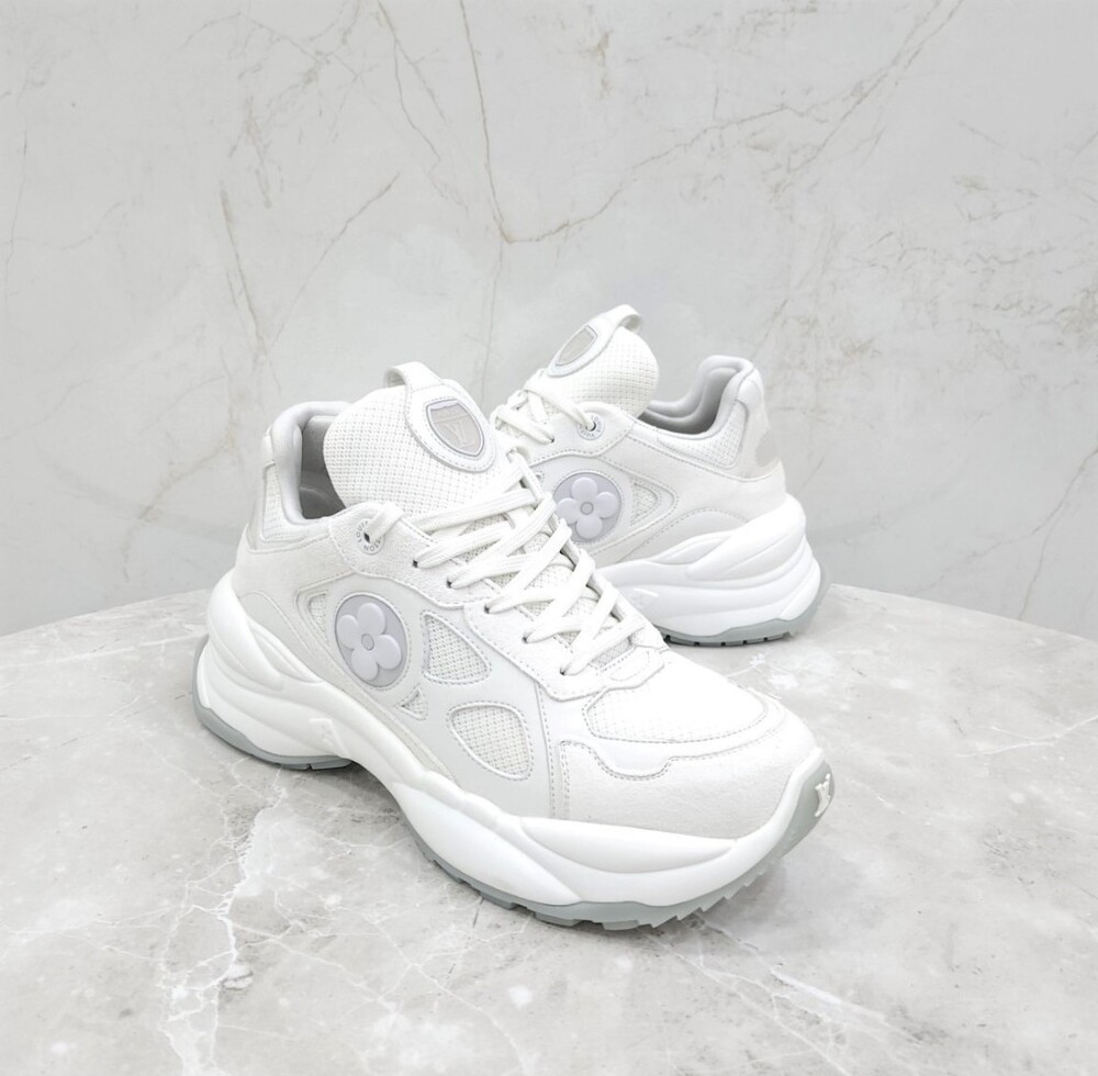 [럭스유] (새상품) 39 / 루이비통 화이트 플라워 런 55 스니커즈 1ACGQG