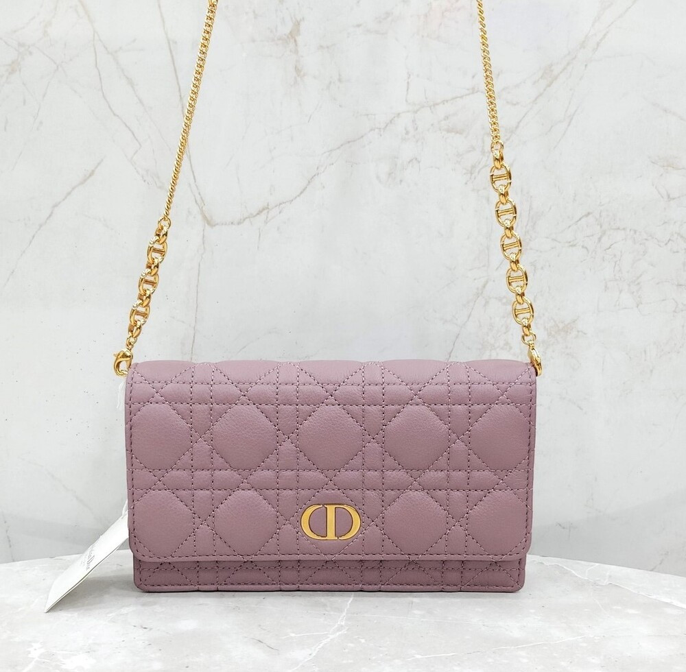 [럭스유] (새상품) 디올 카로 체인 파우치 크로스백 피오니 핑크 S5134UWHC
