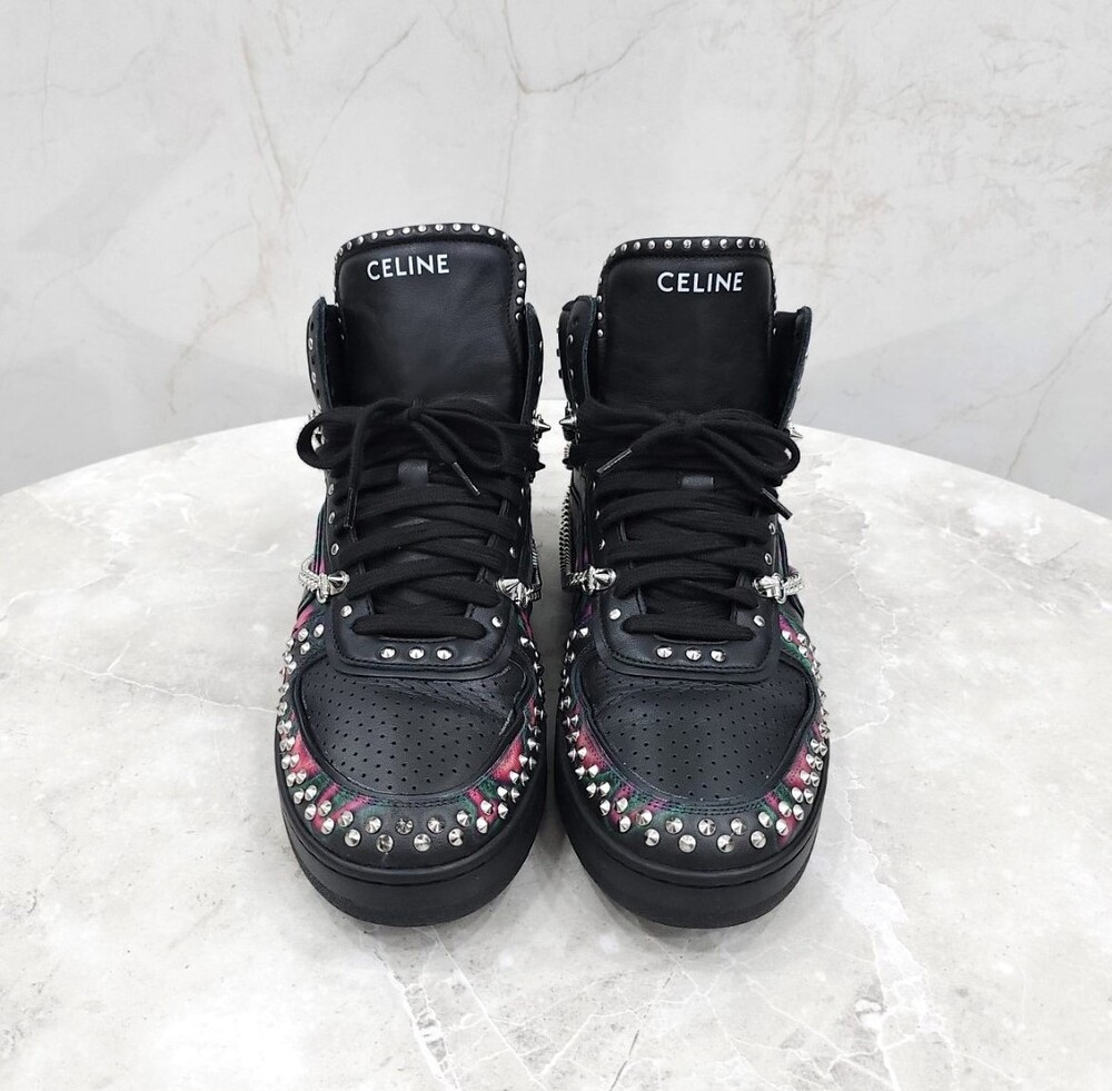 [럭스유] 43 / 셀린느 블랙 Z 트레이너 하이탑 스니커즈 346373637C