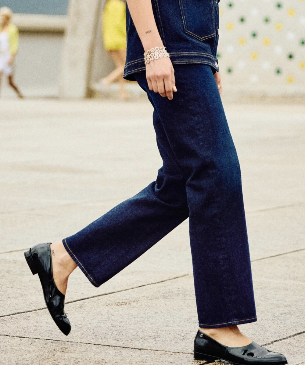 [럭스유] (새상품) 40 / 샤넬 25C 크루즈 CC로고 백포켓 스티치 데님 팬츠 P78765