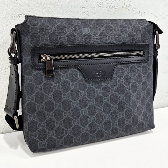 구찌 GG 블랙 수프림 메신저 크로스백 387514