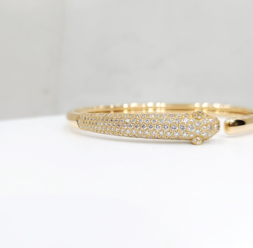 [럭스유] 까르띠에 팬더 드 까르띠에 브레이슬릿 팔찌 세미 파베 18호