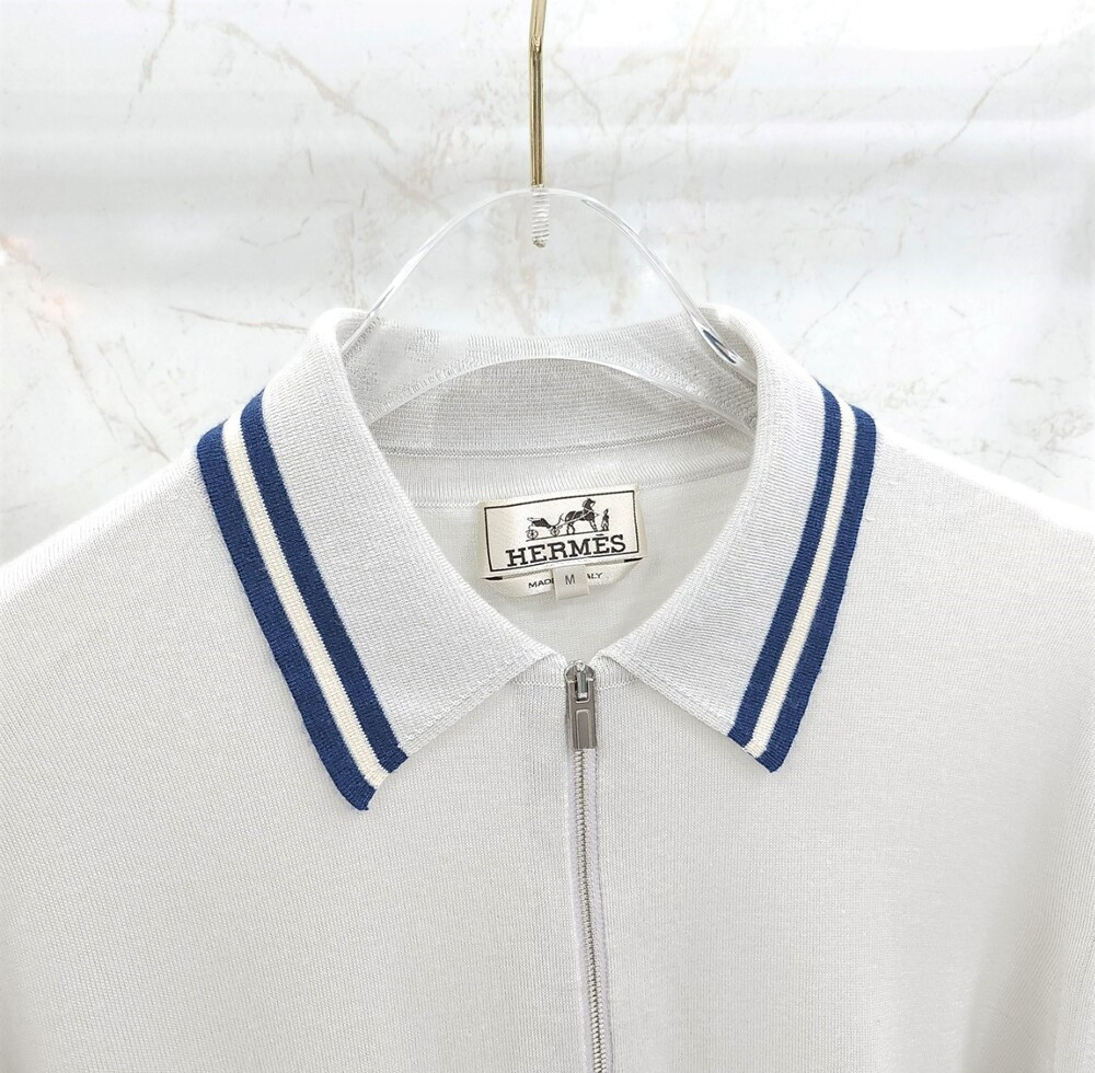 [럭스유] M / 에르메스 캐시미어 하프집업 니트