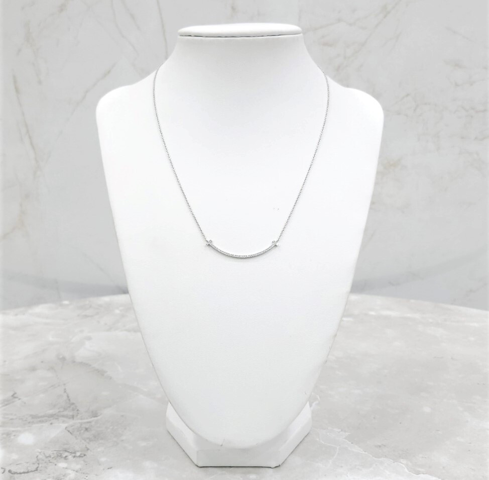 [럭스유] 티파니앤코 다이아 스마일 화이트골드 목걸이 스몰 63104949